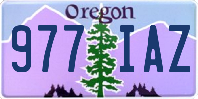 OR license plate 977IAZ