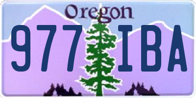 OR license plate 977IBA