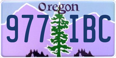 OR license plate 977IBC