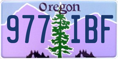 OR license plate 977IBF