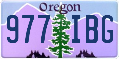 OR license plate 977IBG