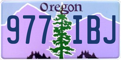 OR license plate 977IBJ