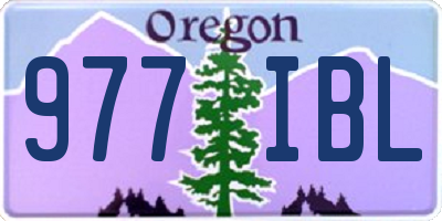 OR license plate 977IBL