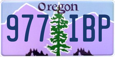 OR license plate 977IBP