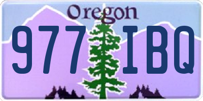 OR license plate 977IBQ