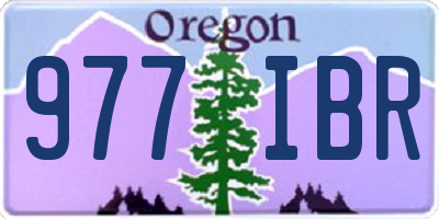 OR license plate 977IBR