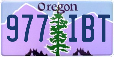 OR license plate 977IBT