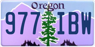 OR license plate 977IBW