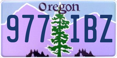 OR license plate 977IBZ