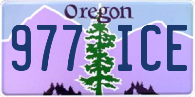 OR license plate 977ICE