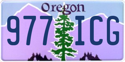 OR license plate 977ICG