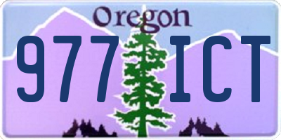 OR license plate 977ICT