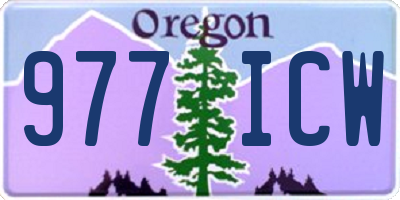 OR license plate 977ICW