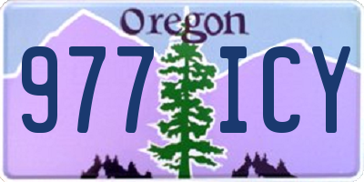 OR license plate 977ICY