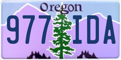 OR license plate 977IDA