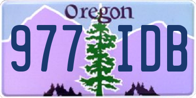 OR license plate 977IDB