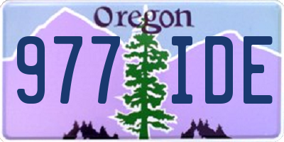 OR license plate 977IDE