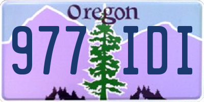 OR license plate 977IDI