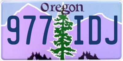 OR license plate 977IDJ