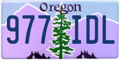 OR license plate 977IDL