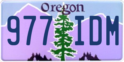 OR license plate 977IDM