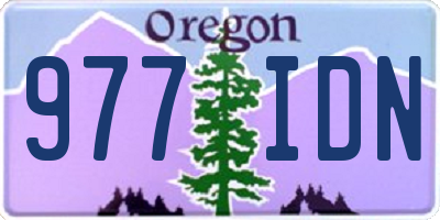 OR license plate 977IDN