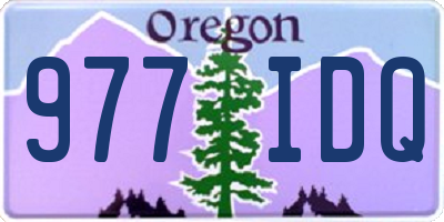 OR license plate 977IDQ