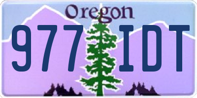 OR license plate 977IDT