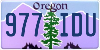 OR license plate 977IDU