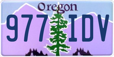 OR license plate 977IDV