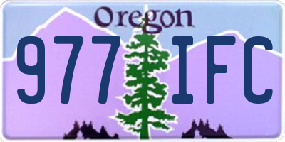 OR license plate 977IFC