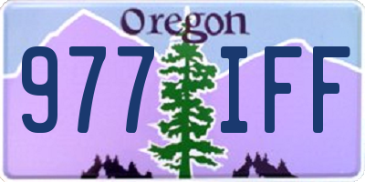 OR license plate 977IFF