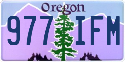 OR license plate 977IFM