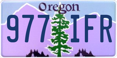 OR license plate 977IFR