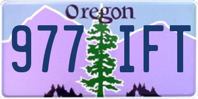 OR license plate 977IFT