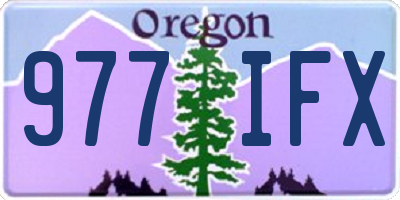 OR license plate 977IFX