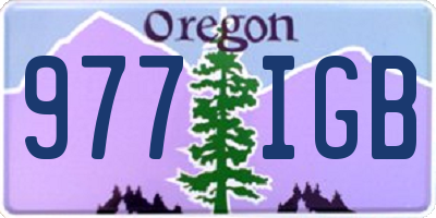 OR license plate 977IGB