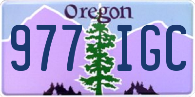 OR license plate 977IGC