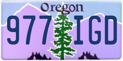 OR license plate 977IGD