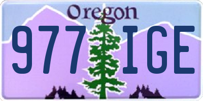 OR license plate 977IGE