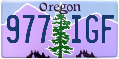OR license plate 977IGF
