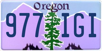 OR license plate 977IGI
