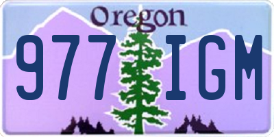 OR license plate 977IGM