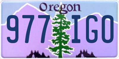 OR license plate 977IGO