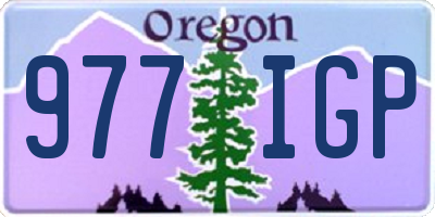 OR license plate 977IGP