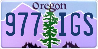 OR license plate 977IGS