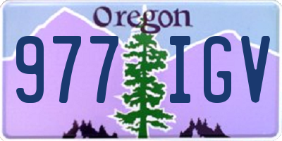 OR license plate 977IGV