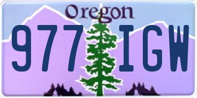 OR license plate 977IGW