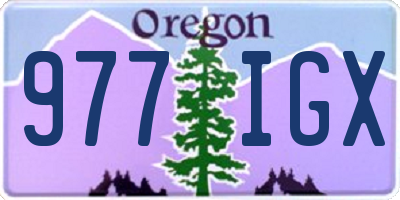 OR license plate 977IGX