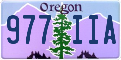 OR license plate 977IIA